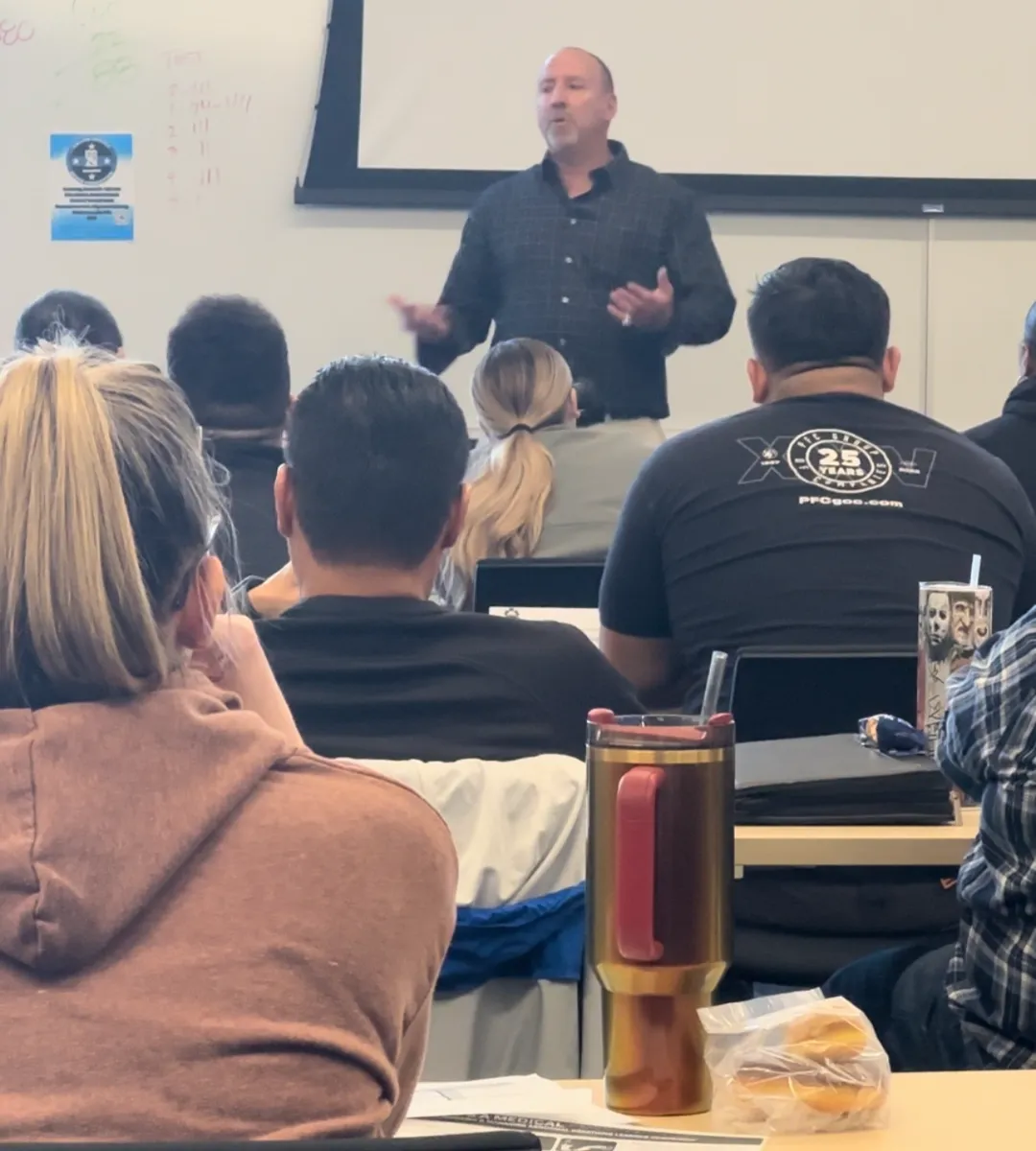 talking with students